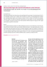 Samson, Di Poi, Tran, Dukes, 2021. Die Auswirkungen der COVID-19 Pandemie in der Schweiz..._PDF_z2021-05-02